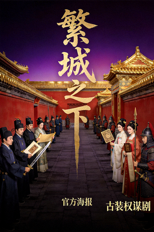 古装权谋剧《繁城之下》官方海报，展现古代宫廷斗争场景